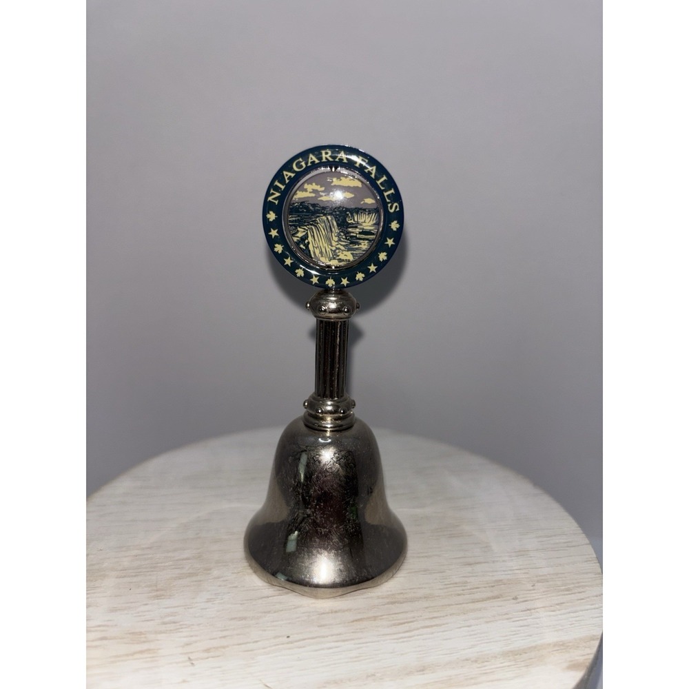 Silver-Toned Metal Niagara Falls Souvenir Spinner Bell